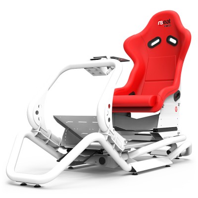 Rseat N1 Red Seat / White Frame Racing Simulator Cockpit